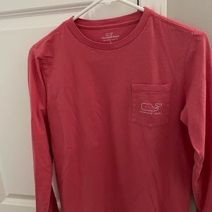 Vineyard Vines Boys long sleeve shirt coral color size L (16)